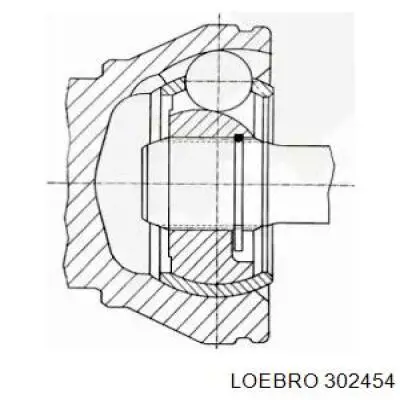 ШРУС зовнішній передній 302454 Loebro