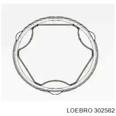 302582 Loebro пильник шруса внутрішній, передній піввісі