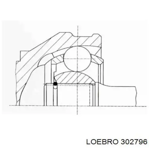 ШРУС зовнішній передній 302796 Loebro