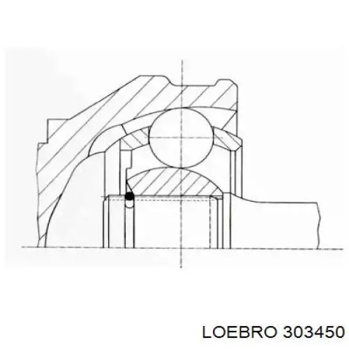 ШРУС зовнішній передній 303450 Loebro