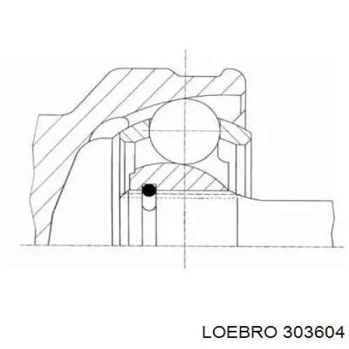 ШРУС зовнішній передній 303604 Loebro