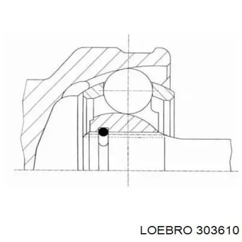 ШРУС зовнішній передній 303610 Loebro