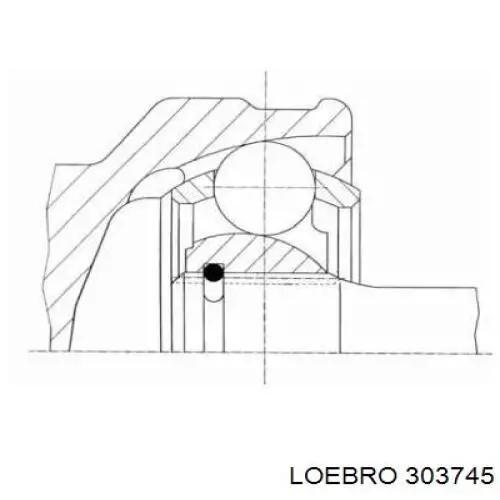 ШРУС зовнішній передній 303745 Loebro