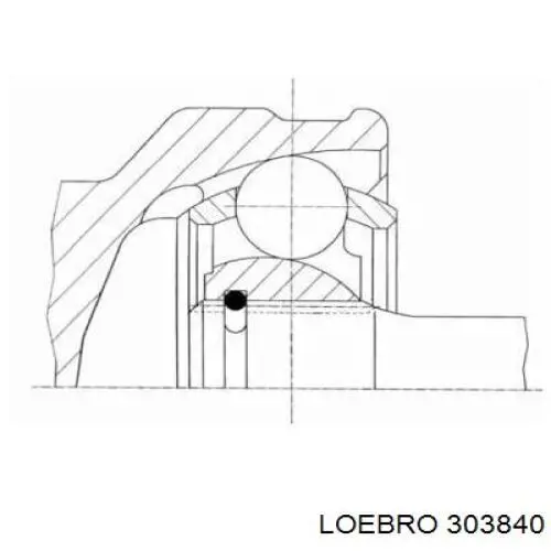 ШРУС зовнішній передній 303840 Loebro