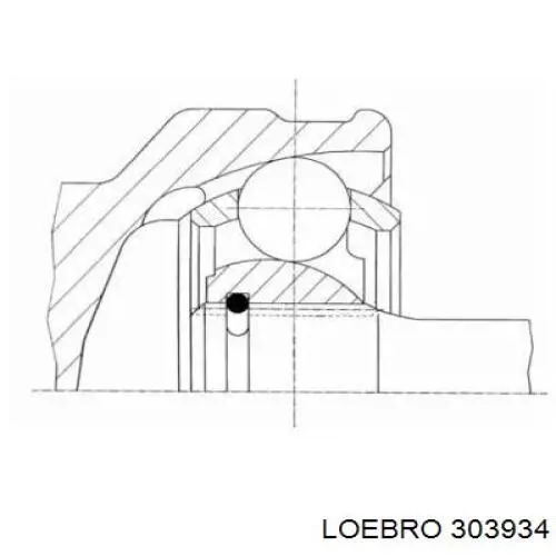 ШРУС зовнішній передній 303934 Loebro