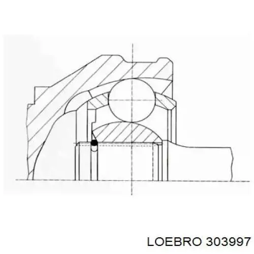 ШРУС зовнішній передній, правий LOEBRO 303997