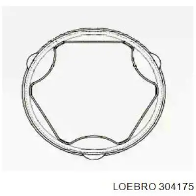 304175 Loebro пильник шруса внутрішній, передній піввісі
