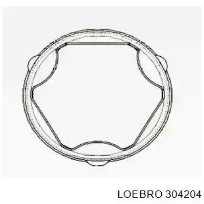 Пильник ШРУСа внутрішній, передній піввісі 304204 Loebro