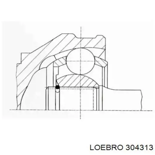 ШРУС внутрішній, передній 304313 Loebro