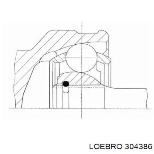 ШРУС зовнішній передній 304386 Loebro