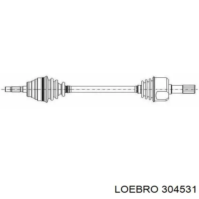 304531 Loebro піввісь (привід передня, ліва)