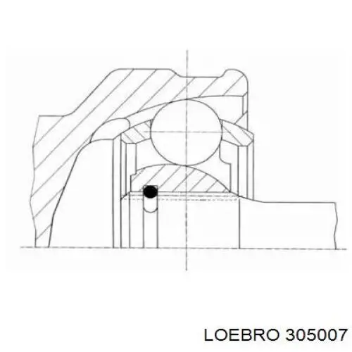 ШРУС зовнішній передній 305007 Loebro