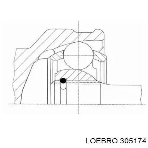 ШРУС зовнішній передній 305174 Loebro