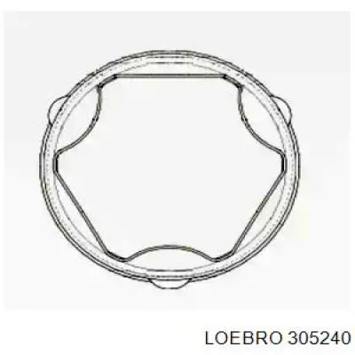 305240 Loebro пильник шруса внутрішній, передній піввісі