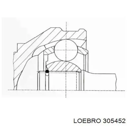 ШРУС зовнішній передній 305452 Loebro