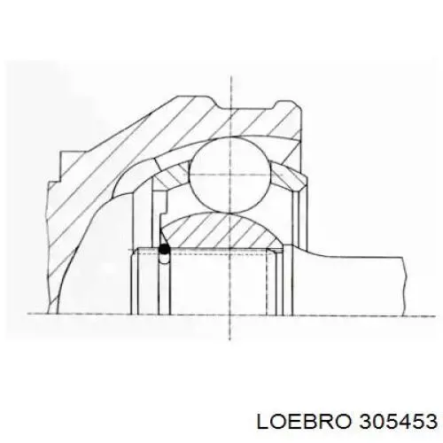 ШРУС зовнішній передній 305453 Loebro