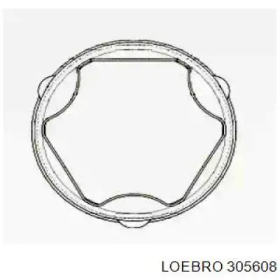 305608 Loebro пильник шруса внутрішній, передній піввісі