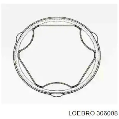 Пильник ШРУСа зовнішній, передній піввісі 306008 Loebro