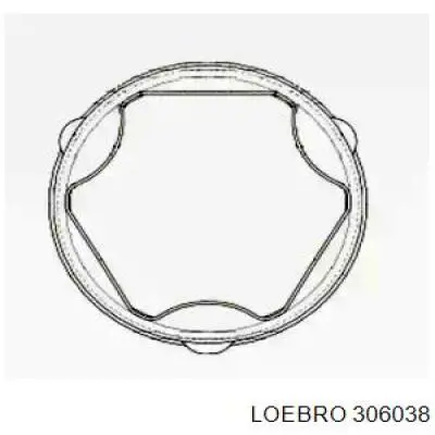306038 Loebro пильник шруса внутрішній, передній піввісі
