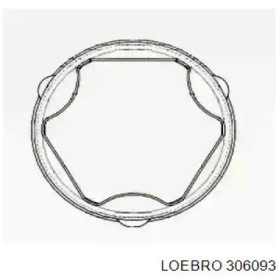 Пильники ШРКШів передній піввісі, комплект 306093 Loebro