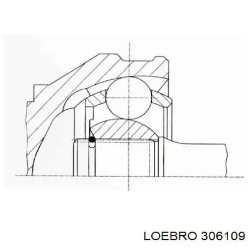 ШРУС зовнішній передній 306109 Loebro