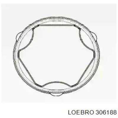 306188 Loebro пильник шруса внутрішній, передній піввісі