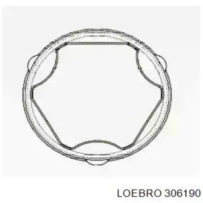 Пильник ШРУСа внутрішній, передній піввісі 306190 Loebro