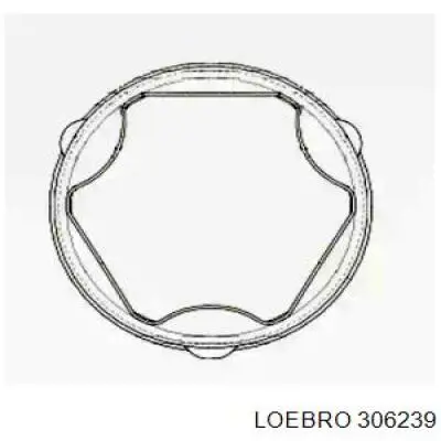 Пильник ШРУСа внутрішній, передній піввісі 306239 Loebro