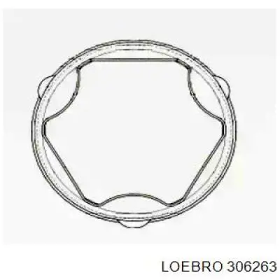 Пильник ШРУСа зовнішній, передній піввісі 306263 Loebro