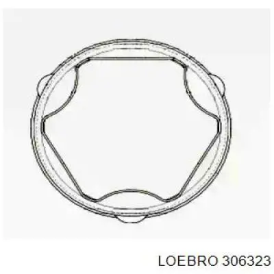 Пильник ШРУСа внутрішній, передній піввісі 306323 Loebro