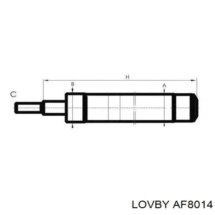 Амортизатор передній AF8014 Lovby