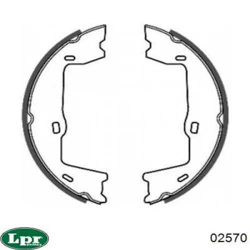 Колодки ручника / стоянкового гальма LPR 02570 ціна, від 11.40 USD