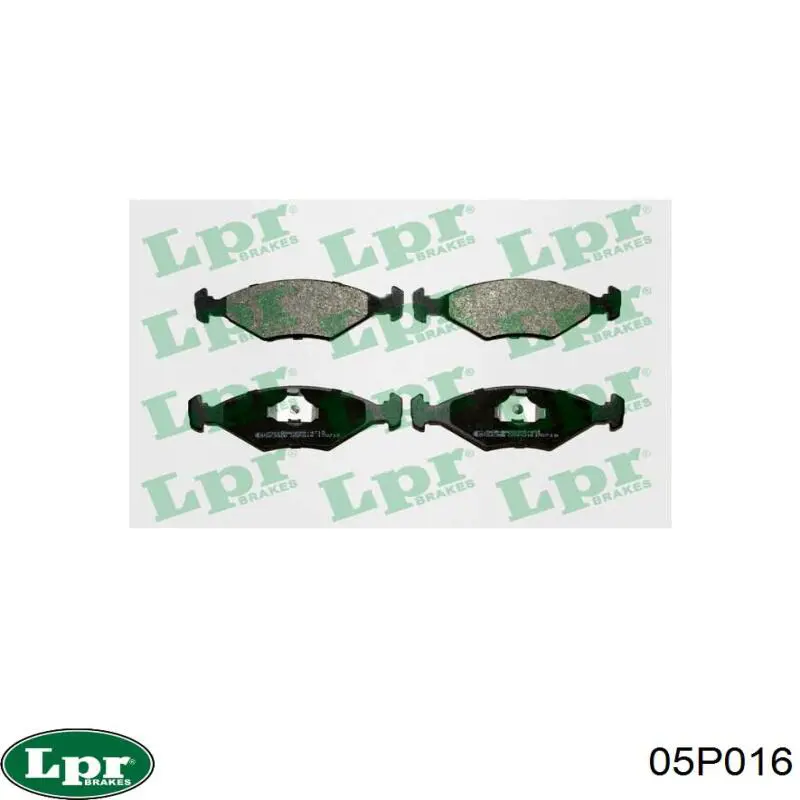 05P016 LPR колодки гальмівні передні, дискові