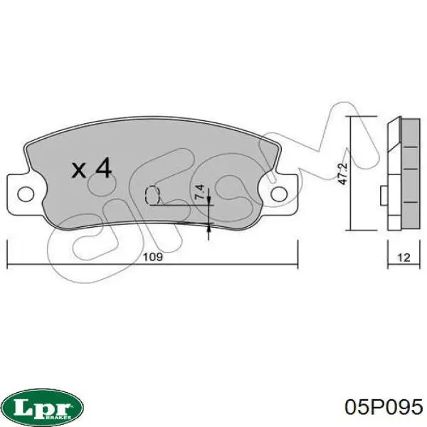 Задні гальмівні колодки LPR 05P095 ціна, від 9.39 USD