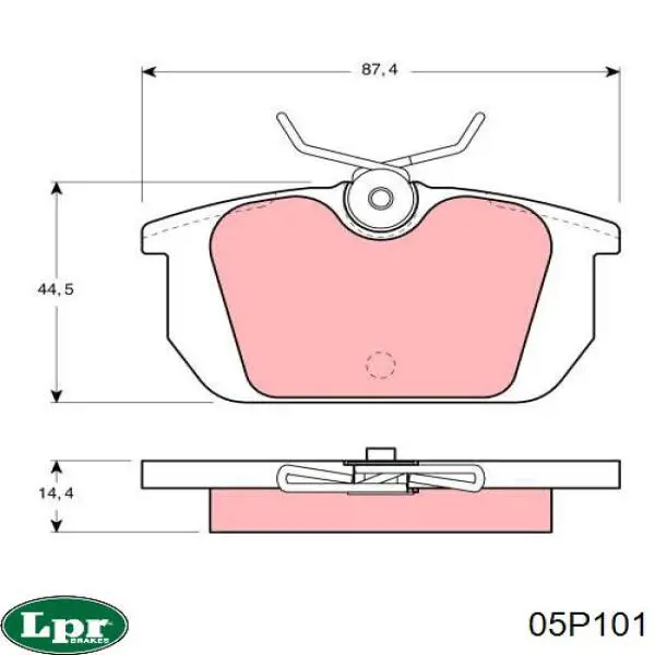 Купити 05P101 LPR Задні колодки