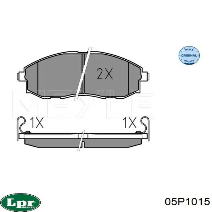 Передні тормозні колодки 05P1015 LPR