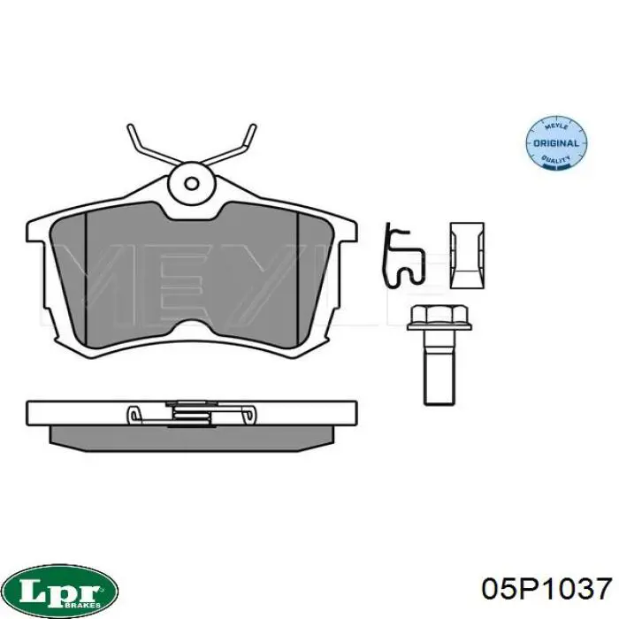 Задні гальмівні колодки LPR 05P1037 ціна, від 14.84 USD