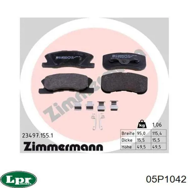 Тормозні колодки LPR 05P1042