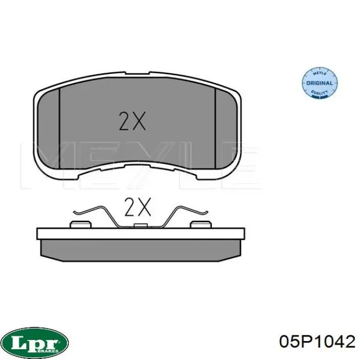 Передні тормозні колодки 05P1042 LPR