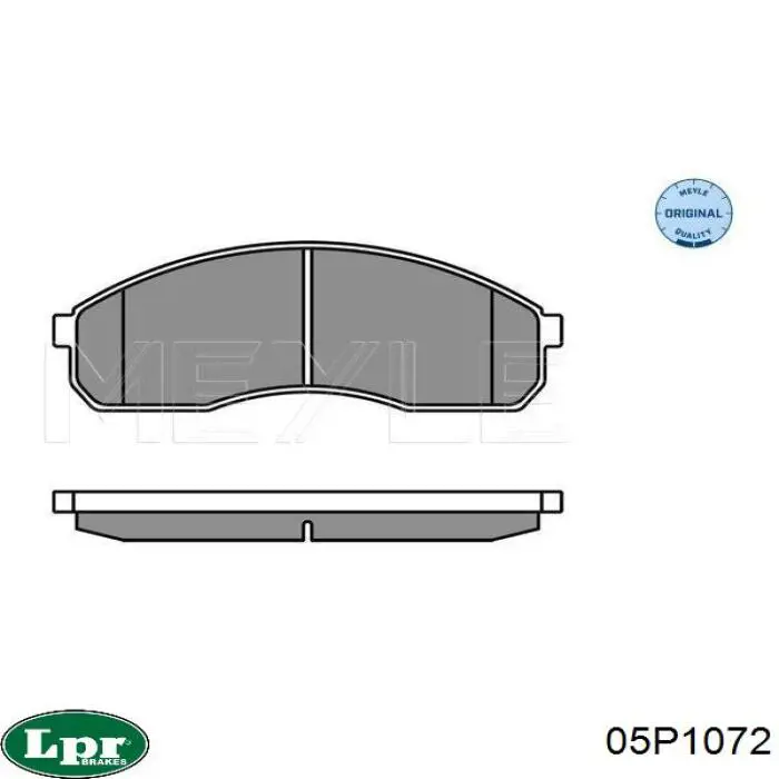 Передні тормозні колодки 05P1072 LPR