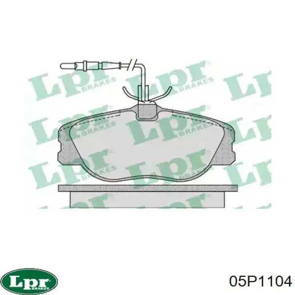 05P1104 LPR колодки гальмівні передні, дискові
