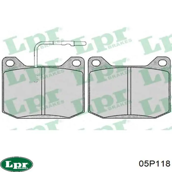 Колодки гальмівні передні, дискові 05P118 LPR