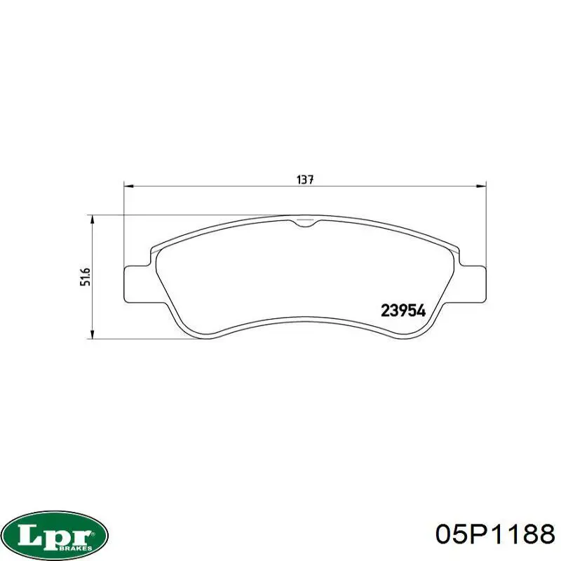 Гальмівні колодки LPR 05P1188 ціна, від 14.40 USD