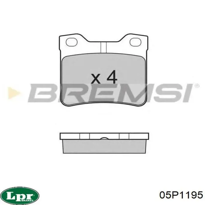 Задні гальмівні колодки LPR 05P1195 ціна, від 16.17 USD