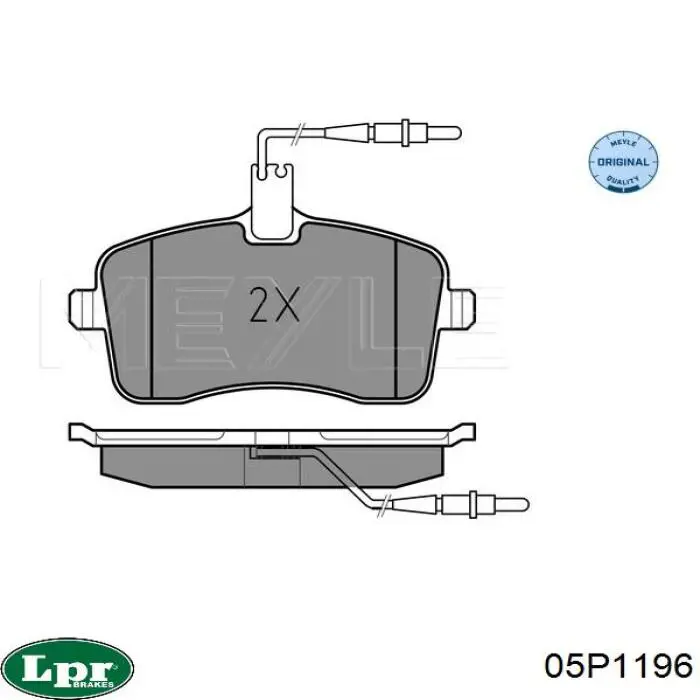 Колодки гальмівні передні, дискові 05P1196 LPR