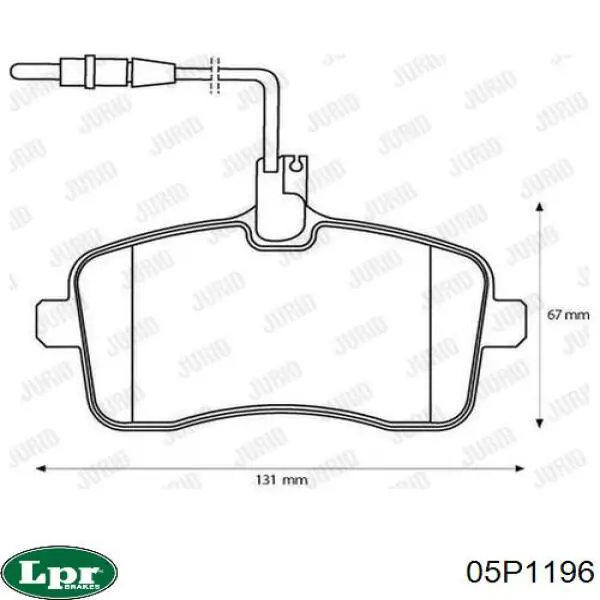 Тормозні колодки LPR 05P1196