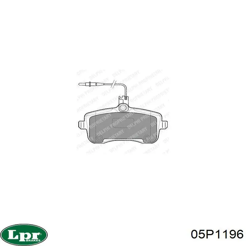 Передні тормозні колодки 05P1196 LPR