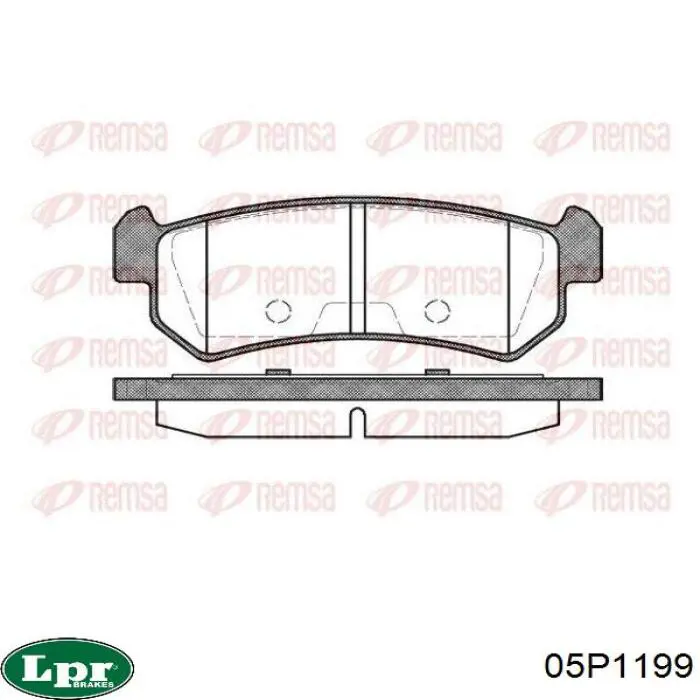 Купити 05P1199 LPR Задні колодки