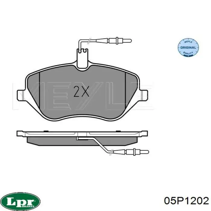 Передні тормозні колодки 05P1202 LPR