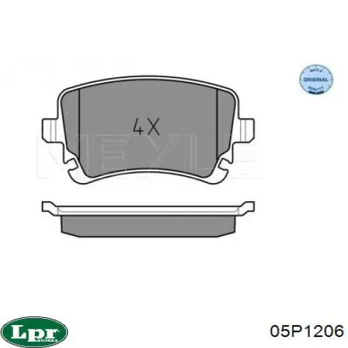 Купити 05P1206 LPR Задні колодки